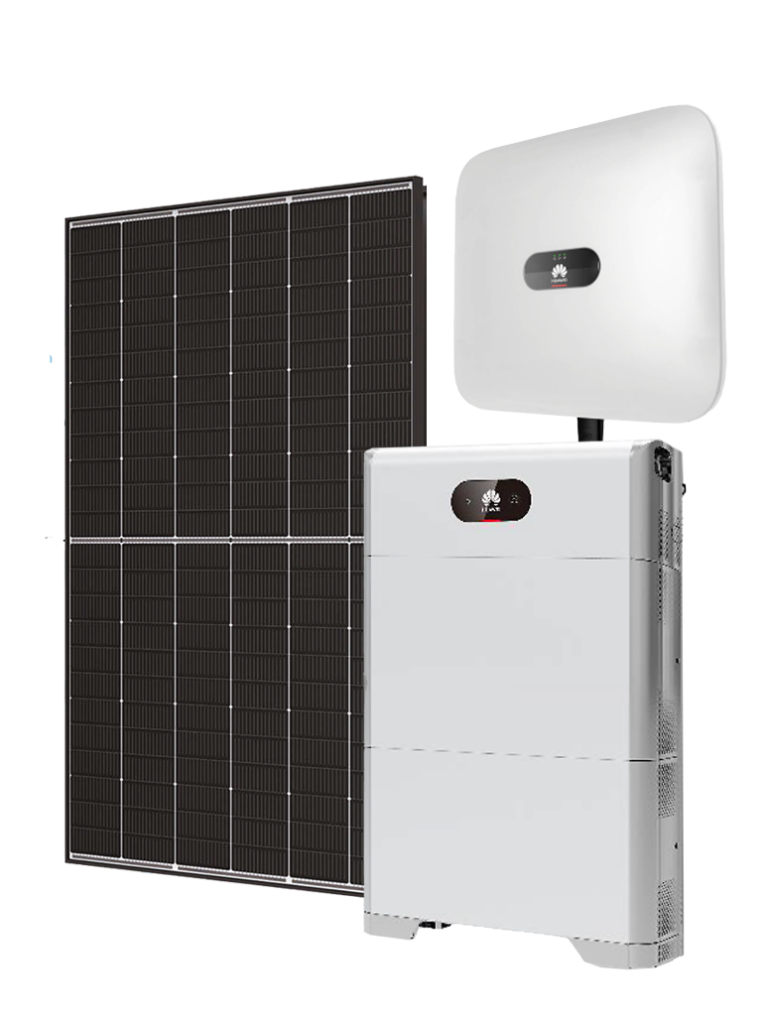 Solarpanele mit Batteriespeicher und Wechselrichter