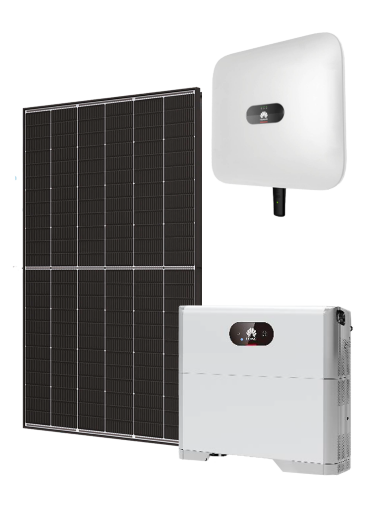 Solarpanel Baterriespeicher und Wechselrichter