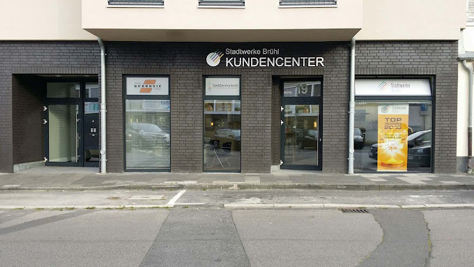 Außenansicht des Kundencenters der Stadtwerke Brühl im Janshof
